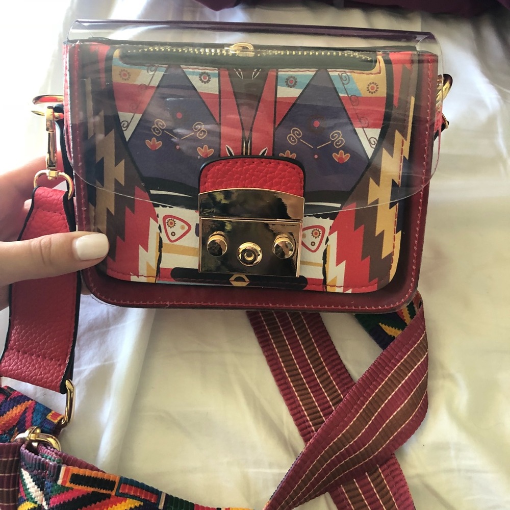 Small clear bag with boho strap - Picture 1 of 8